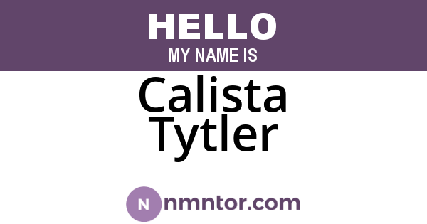 Calista Tytler