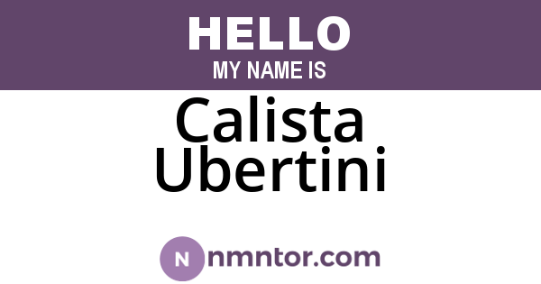 Calista Ubertini