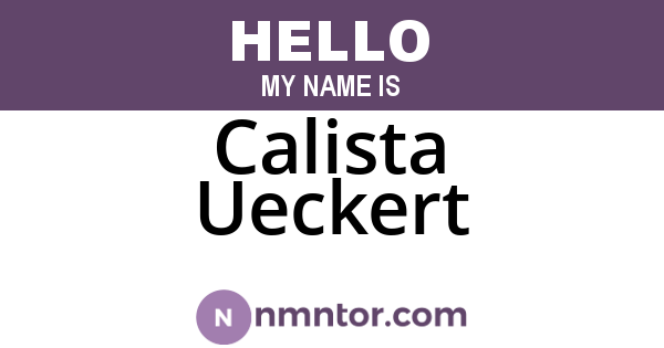 Calista Ueckert