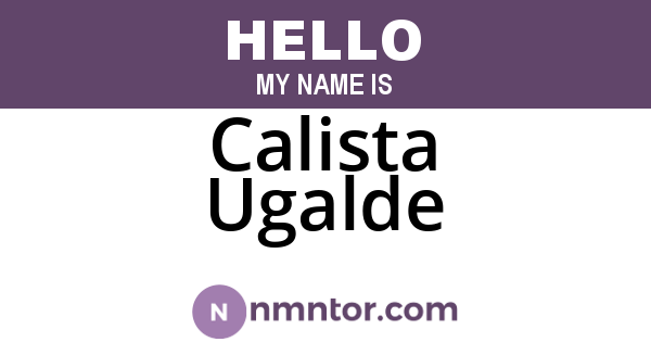 Calista Ugalde