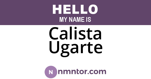 Calista Ugarte