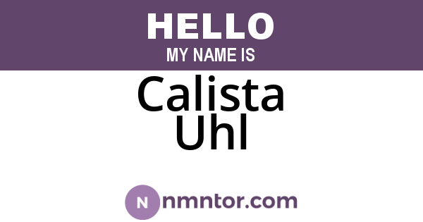 Calista Uhl