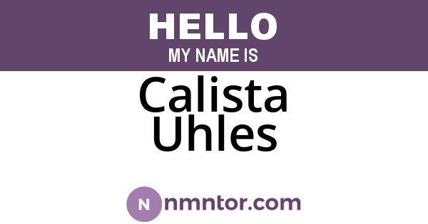 Calista Uhles