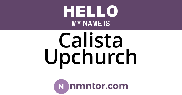 Calista Upchurch