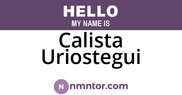 Calista Uriostegui