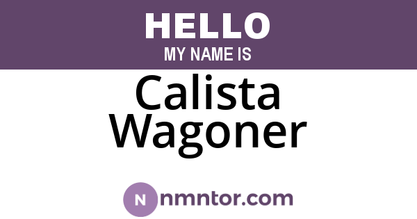 Calista Wagoner