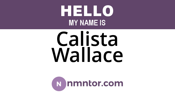 Calista Wallace