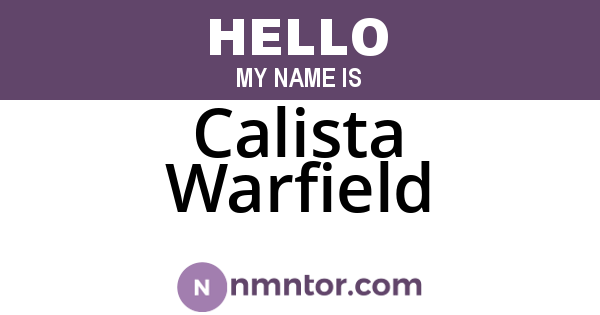 Calista Warfield