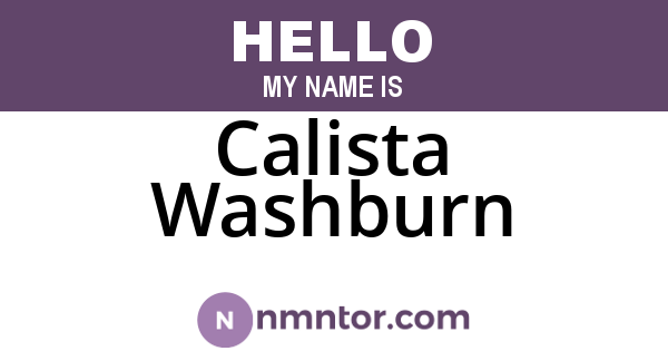 Calista Washburn