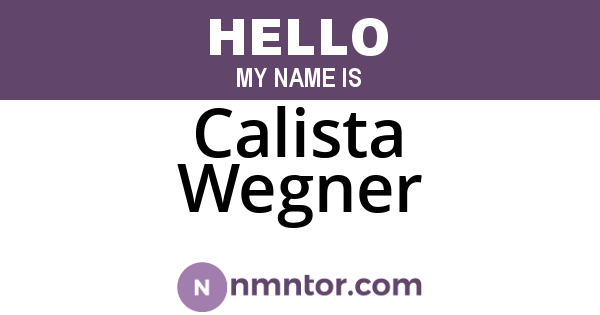 Calista Wegner