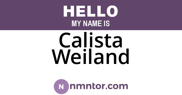 Calista Weiland