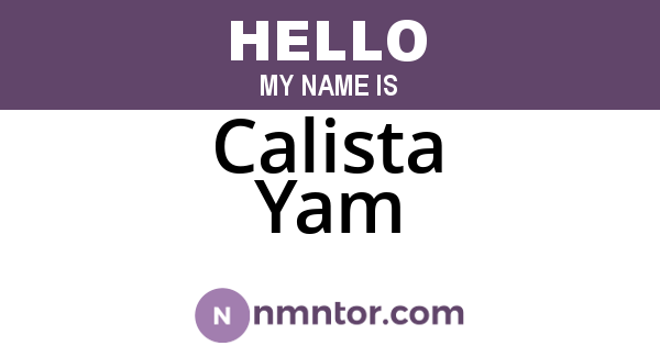 Calista Yam