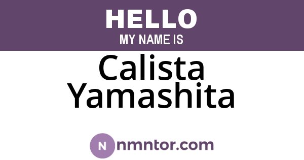 Calista Yamashita