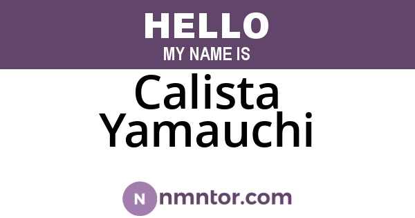 Calista Yamauchi