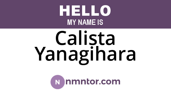 Calista Yanagihara