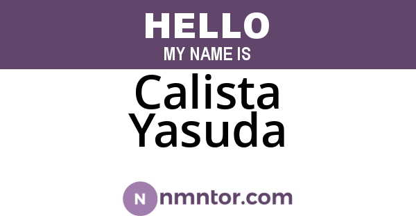 Calista Yasuda