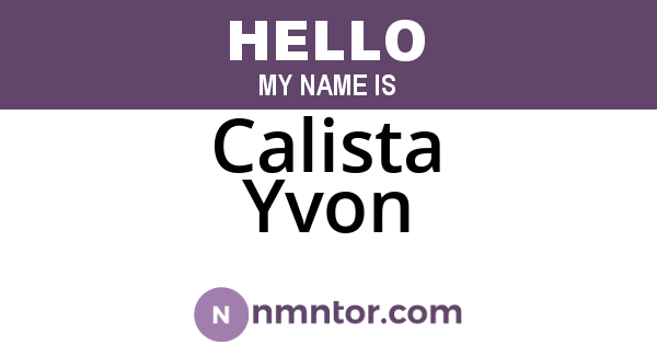 Calista Yvon