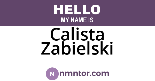 Calista Zabielski