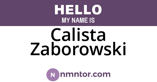 Calista Zaborowski