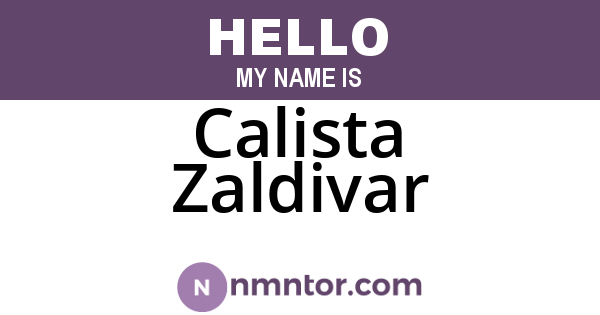 Calista Zaldivar