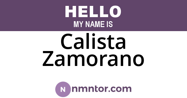 Calista Zamorano