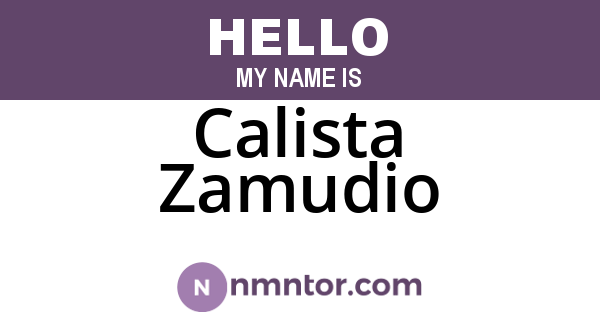 Calista Zamudio