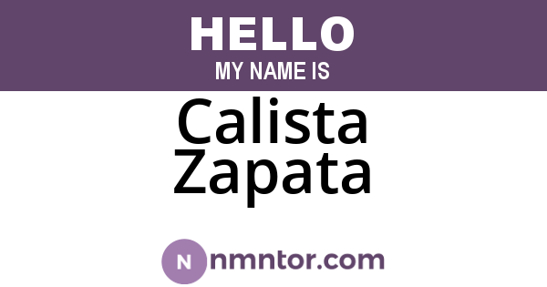 Calista Zapata