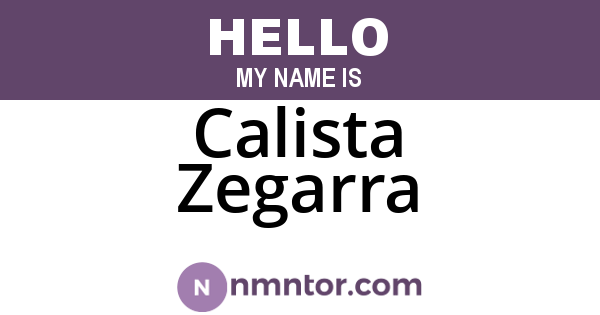 Calista Zegarra