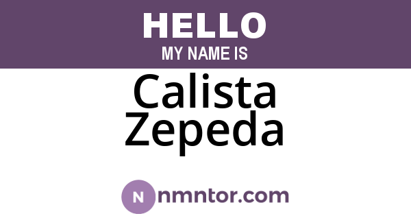 Calista Zepeda