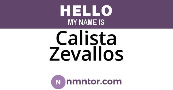 Calista Zevallos