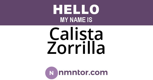 Calista Zorrilla