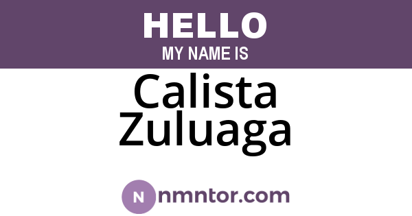 Calista Zuluaga
