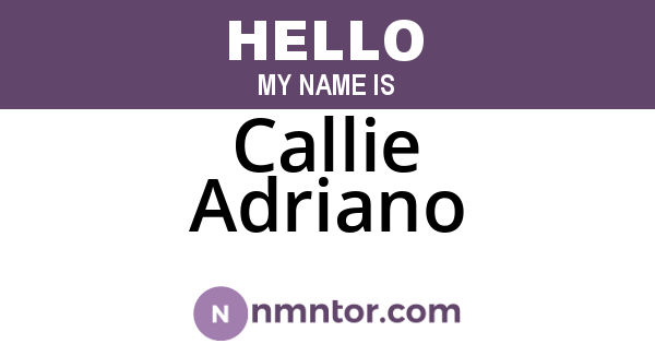 Callie Adriano
