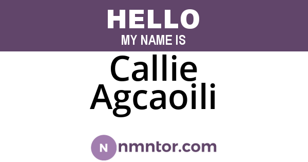 Callie Agcaoili
