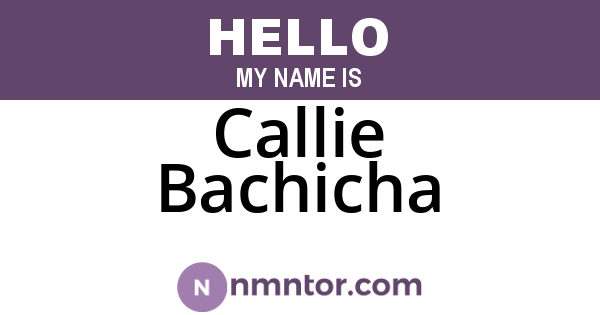 Callie Bachicha