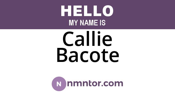 Callie Bacote