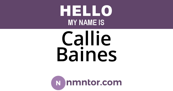 Callie Baines