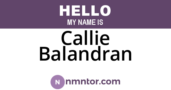 Callie Balandran