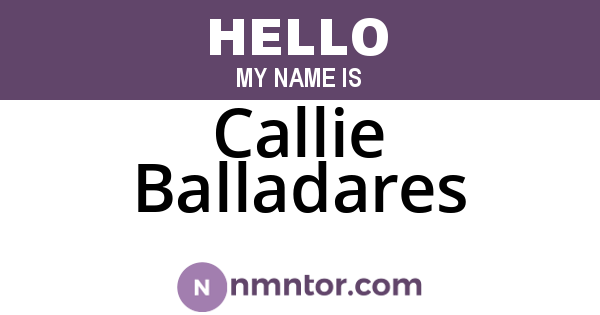 Callie Balladares