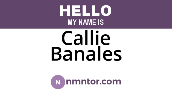 Callie Banales