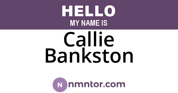 Callie Bankston