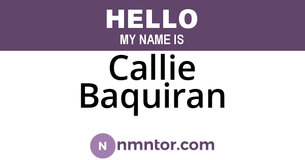 Callie Baquiran