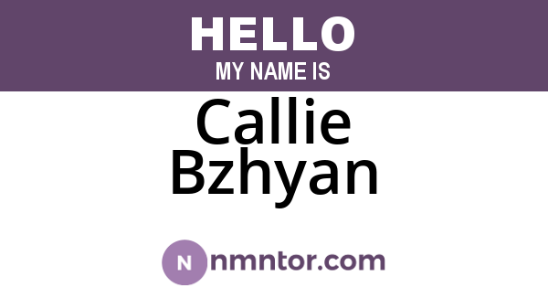 Callie Bzhyan