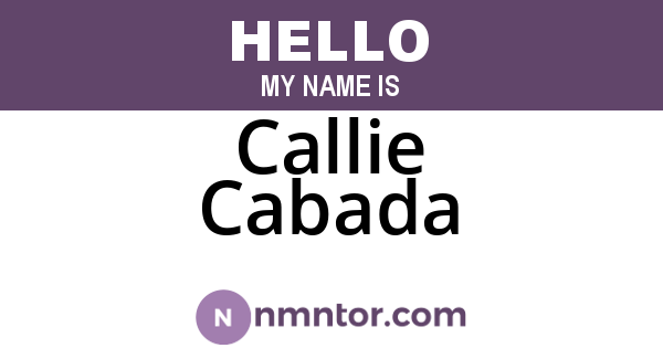 Callie Cabada