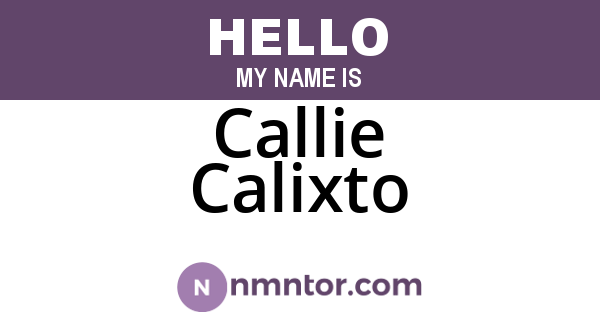 Callie Calixto