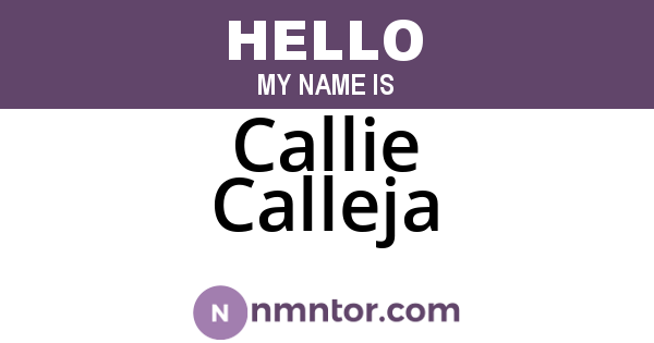 Callie Calleja