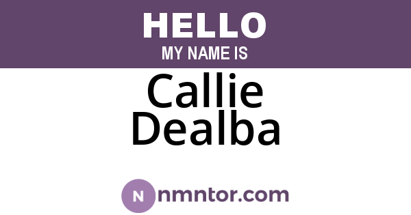 Callie Dealba