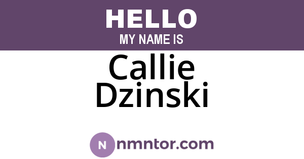 Callie Dzinski