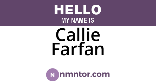 Callie Farfan