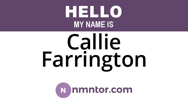 Callie Farrington